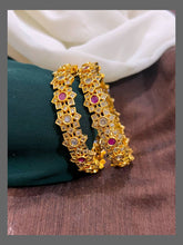 Ruby Flower Bangle - BG0076